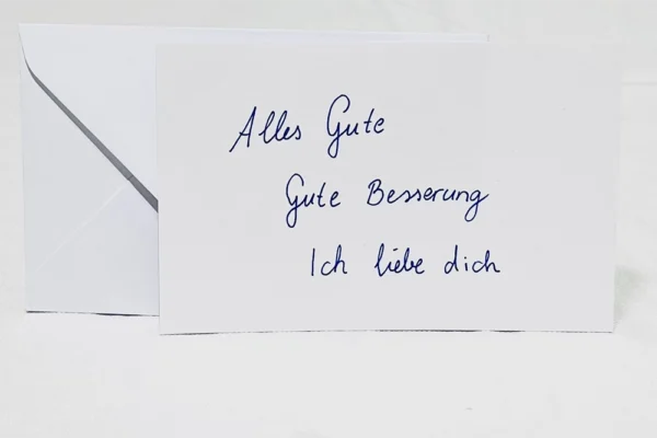 Grußkarte in Weiß