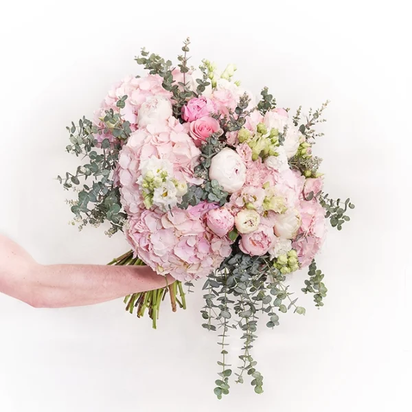 Blumenstrauß mit Hortensien in Rosa 2