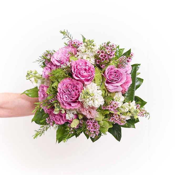 Blumenstrauß Rosa Weiß Grün 1
