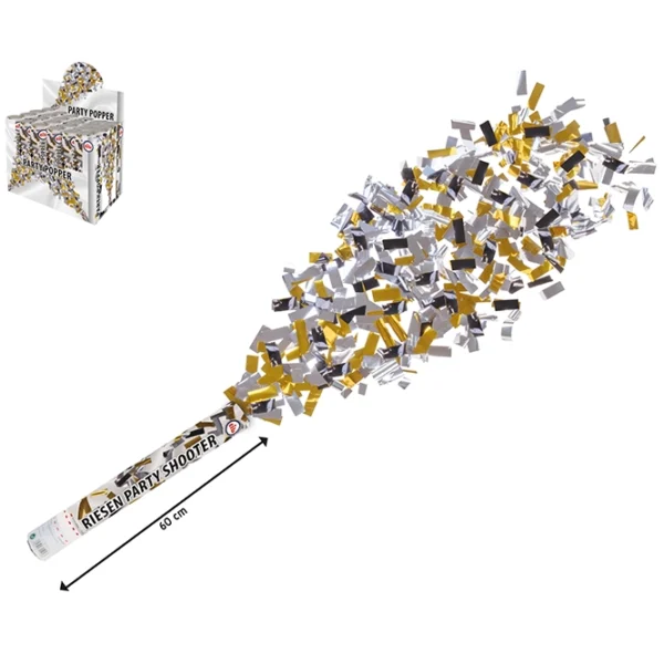 Konfetti Shooter Gold-Silber