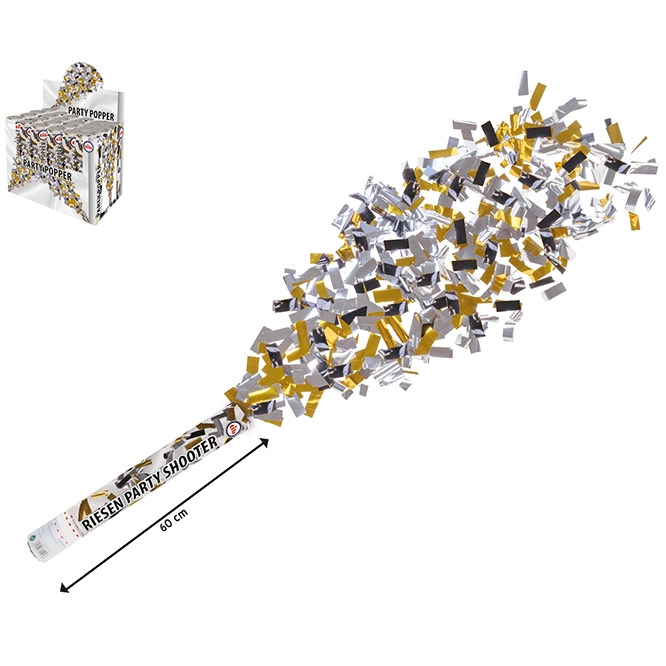 Konfetti Shooter Gold-Silber