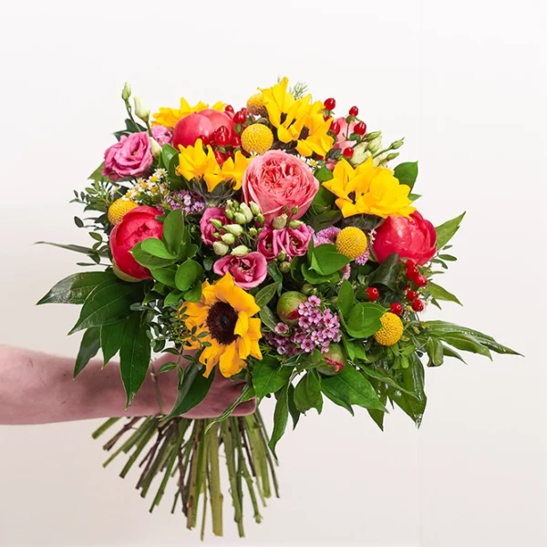 Sommerstrauß Gelb-Rosa 2